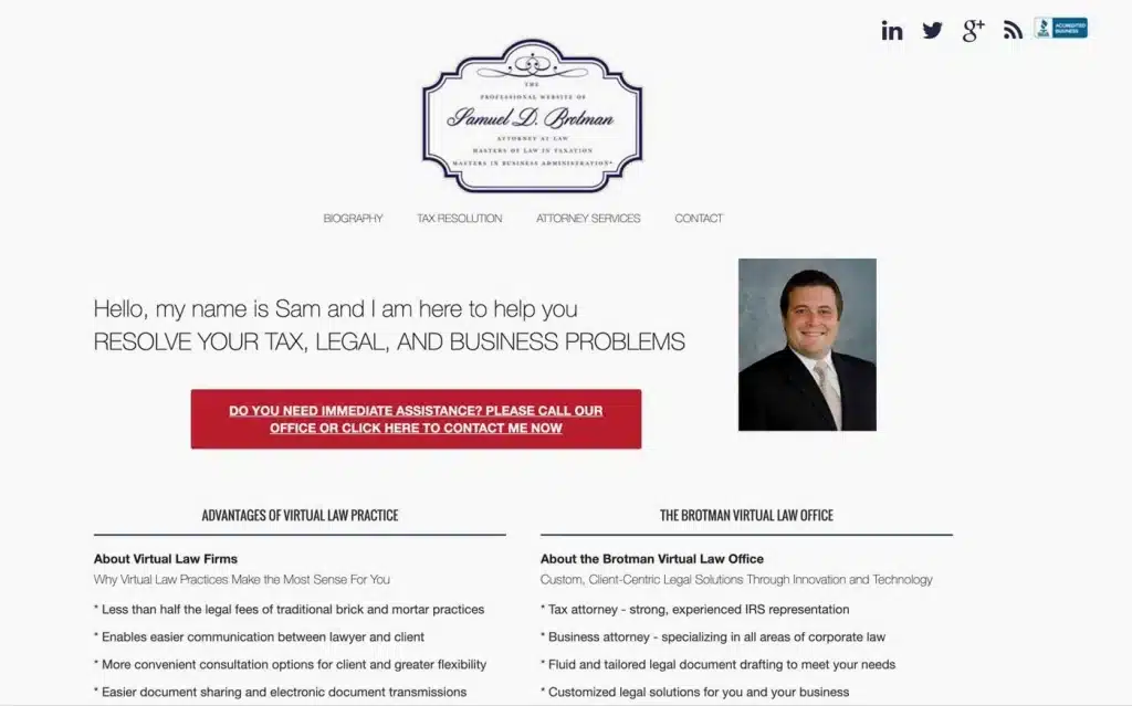 Brotman Law Original Website