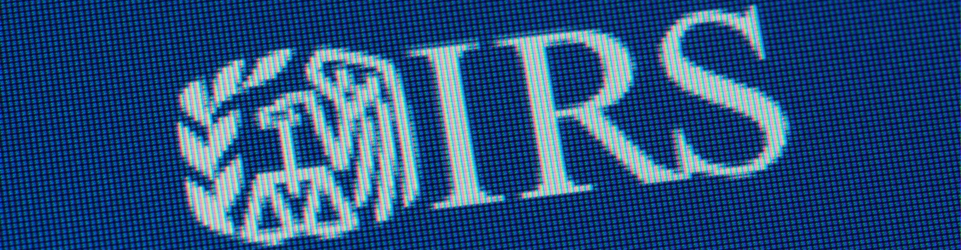 IRS name displayed on a screen, symbolizing digital enforcement of ERC refund audits.